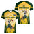 South Africa Rugby Women V Neck T Shirt 2023 World Cup Springboks Mascot - Wonder Print Shop