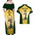 Custom South Africa Rugby Couples Matching Off Shoulder Maxi Dress and Hawaiian Shirt 2023 World Cup Springboks Mascot - Wonder Print Shop