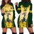 Custom South Africa Rugby Hoodie Dress 2023 World Cup Springboks Mascot - Wonder Print Shop