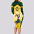 Custom South Africa Rugby Long Sleeve Bodycon Dress 2023 World Cup Springboks Mascot - Wonder Print Shop