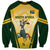 Custom South Africa Rugby Sweatshirt 2023 World Cup Springboks Mascot - Wonder Print Shop