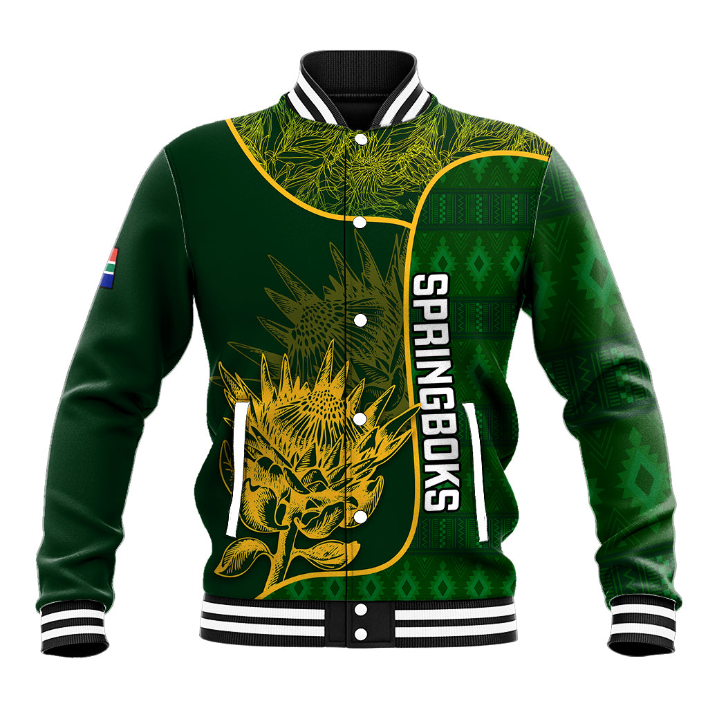 Custom South Africa Rugby Baseball Jacket 2023 Go Champions Springboks With Protea - Wonder Print Shop