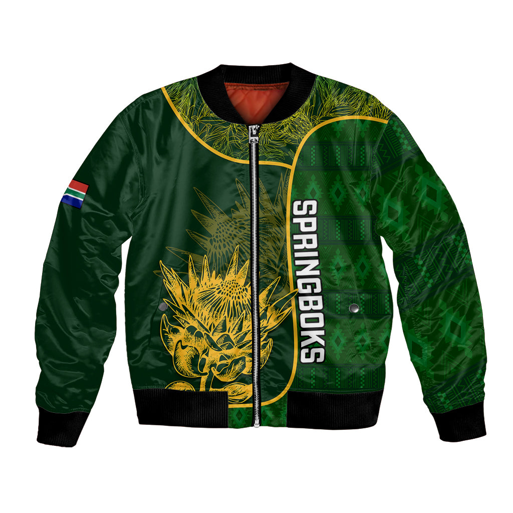 Custom South Africa Rugby Bomber Jacket 2023 Go Champions Springboks With Protea - Wonder Print Shop