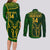 Custom South Africa Rugby Couples Matching Long Sleeve Bodycon Dress and Long Sleeve Button Shirts 2023 Go Champions Springboks With Protea - Wonder Print Shop