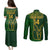 Custom South Africa Rugby Couples Matching Puletasi Dress and Long Sleeve Button Shirts 2023 Go Champions Springboks With Protea - Wonder Print Shop