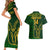 Custom South Africa Rugby Couples Matching Short Sleeve Bodycon Dress and Hawaiian Shirt 2023 Go Champions Springboks With Protea - Wonder Print Shop