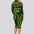 Custom South Africa Rugby Long Sleeve Bodycon Dress 2023 Go Champions Springboks With Protea - Wonder Print Shop