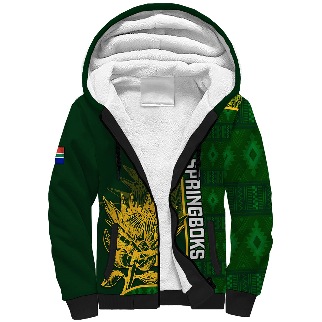 Custom South Africa Rugby Sherpa Hoodie 2023 Go Champions Springboks With Protea - Wonder Print Shop