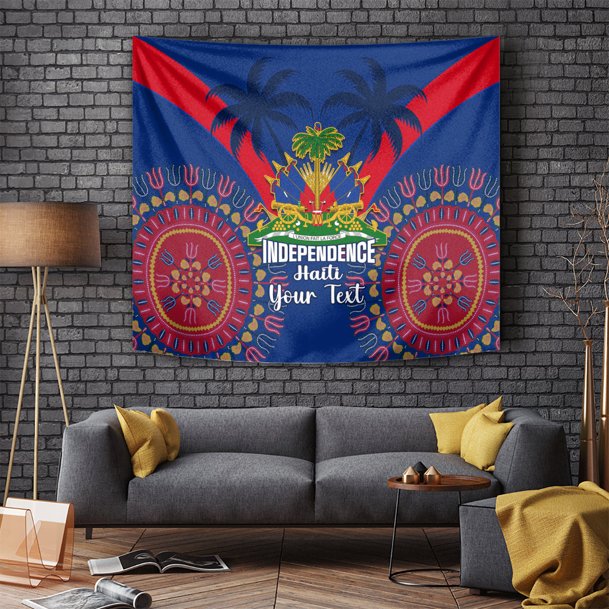 personalised-haiti-independence-day-tapestry-ayiti-220th-anniversary-with-dashiki-pattern