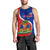 Personalised Haiti Independence Day Men Tank Top Ayiti National Emblem With Polynesian Pattern - Wonder Print Shop