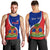 Personalised Haiti Independence Day Men Tank Top Ayiti National Emblem With Polynesian Pattern - Wonder Print Shop