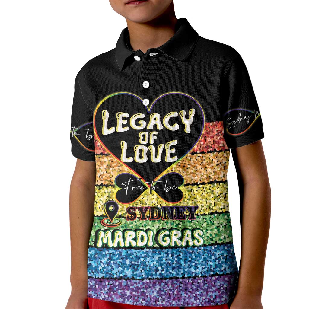 Free To Be Sydney Mardi Gras Kid Polo Shirt Legacy Of Love