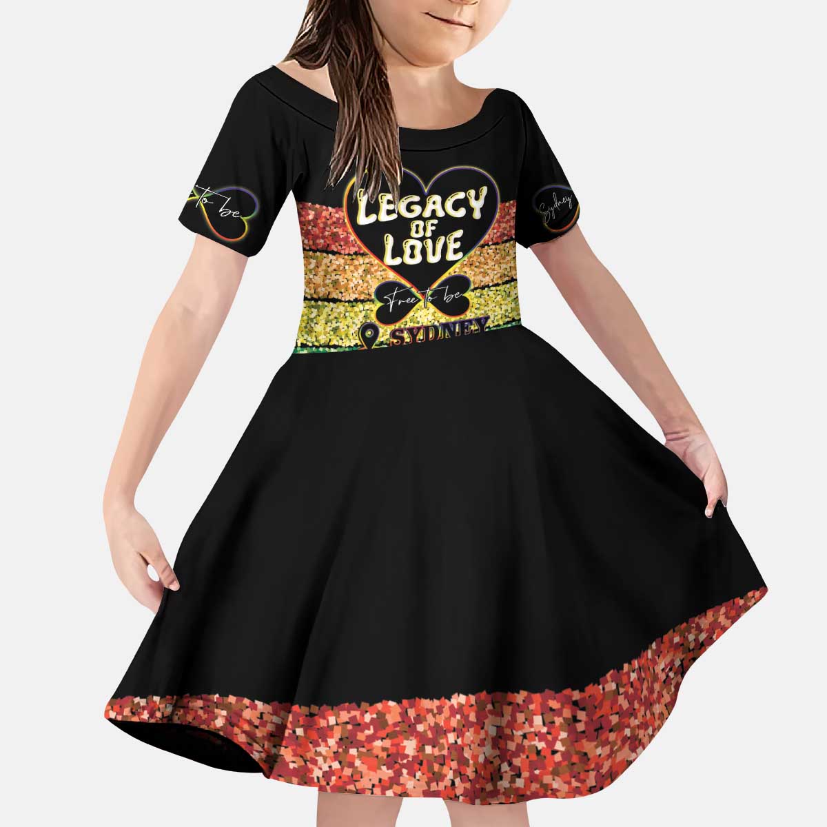 Free To Be Sydney Mardi Gras Kid Short Sleeve Dress Legacy Of Love