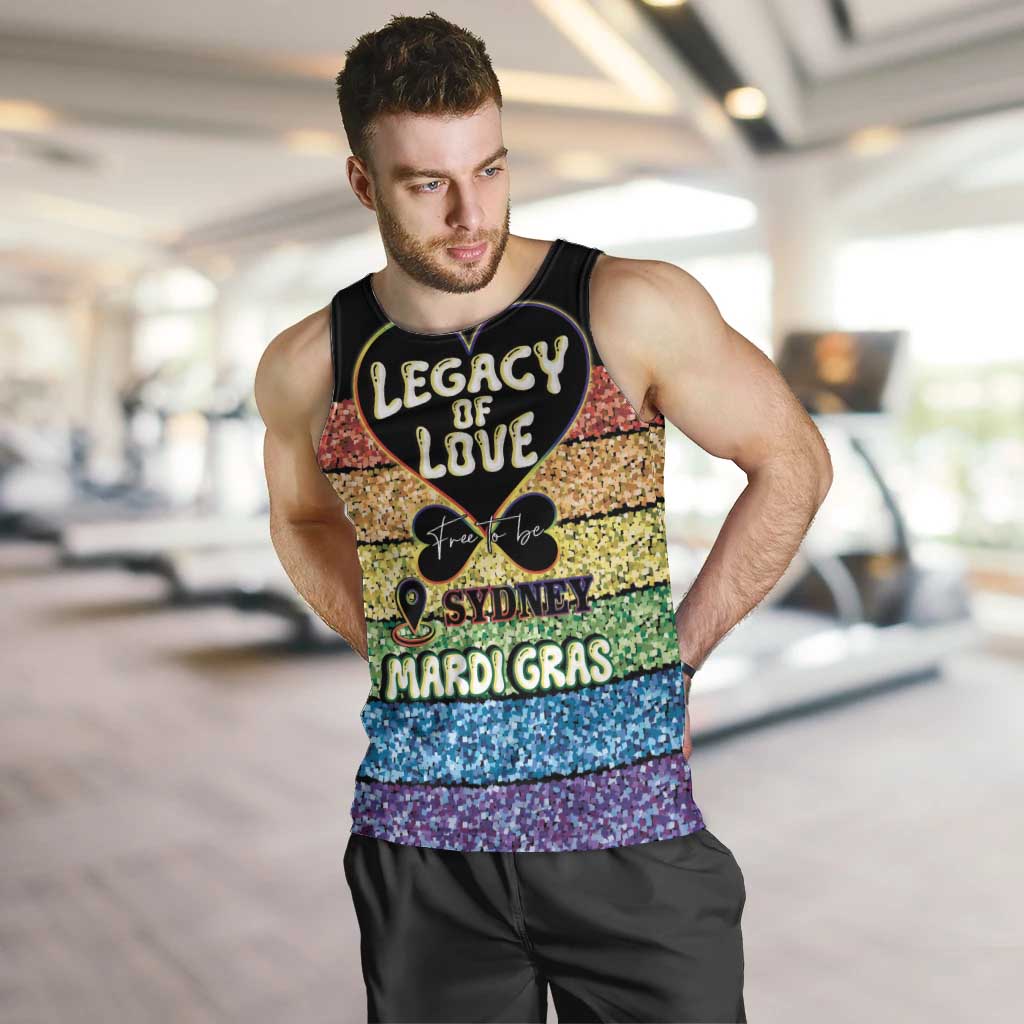 Free To Be Sydney Mardi Gras Men Tank Top Legacy Of Love - Wonder Print Shop