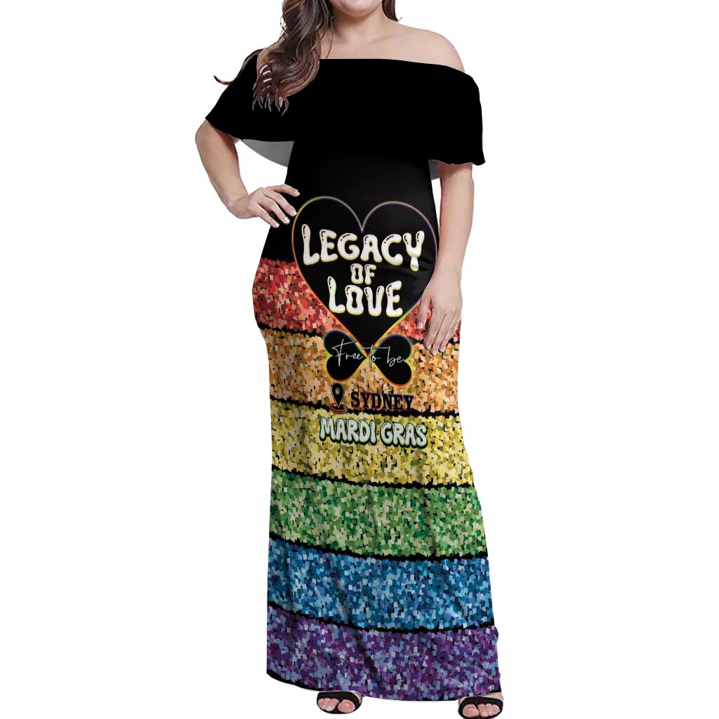 Free To Be Sydney Mardi Gras Off Shoulder Maxi Dress Legacy Of Love - Wonder Print Shop