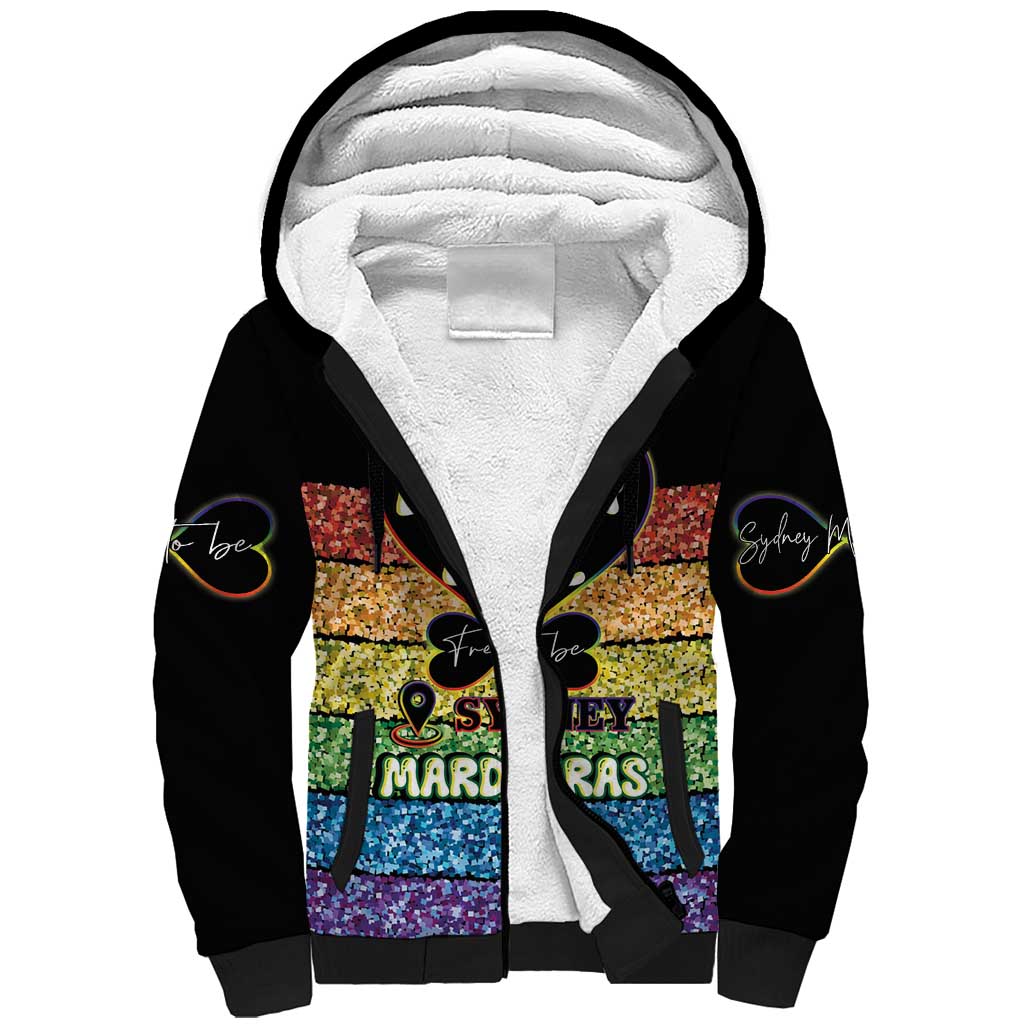 Free To Be Sydney Mardi Gras Sherpa Hoodie Legacy Of Love - Wonder Print Shop