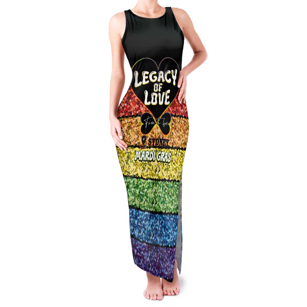 Free To Be Sydney Mardi Gras Tank Maxi Dress Legacy Of Love - Wonder Print Shop