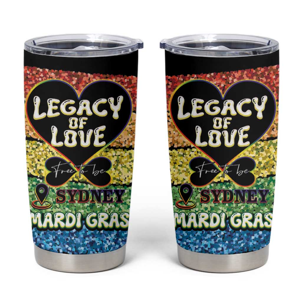 Free To Be Sydney Mardi Gras Tumbler Cup Legacy Of Love - Wonder Print Shop