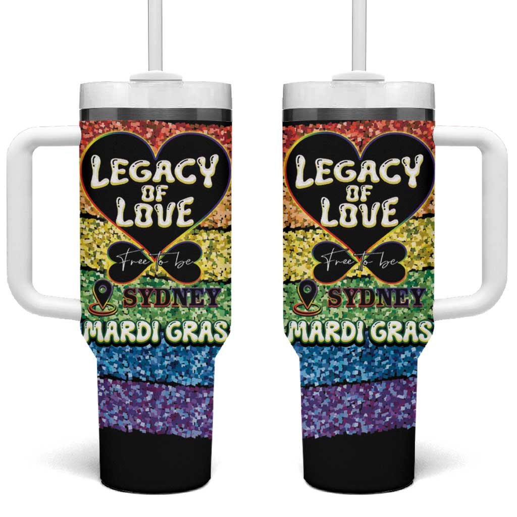 Free To Be Sydney Mardi Gras Tumbler With Handle Legacy Of Love - Wonder Print Shop