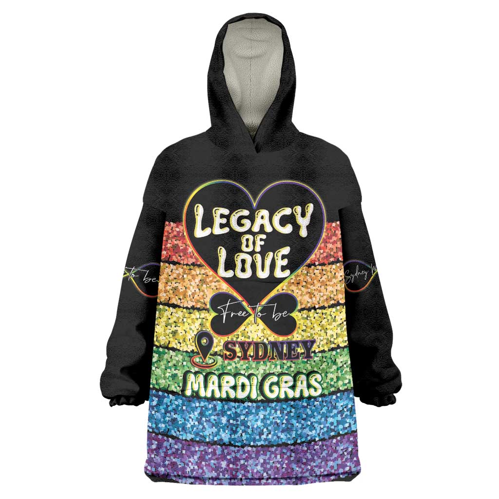 Free To Be Sydney Mardi Gras Wearable Blanket Hoodie Legacy Of Love