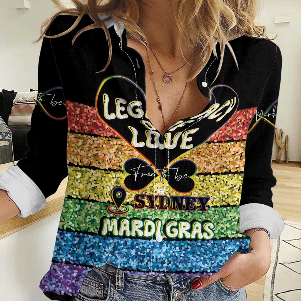 Free To Be Sydney Mardi Gras Women Casual Shirt Legacy Of Love - Wonder Print Shop