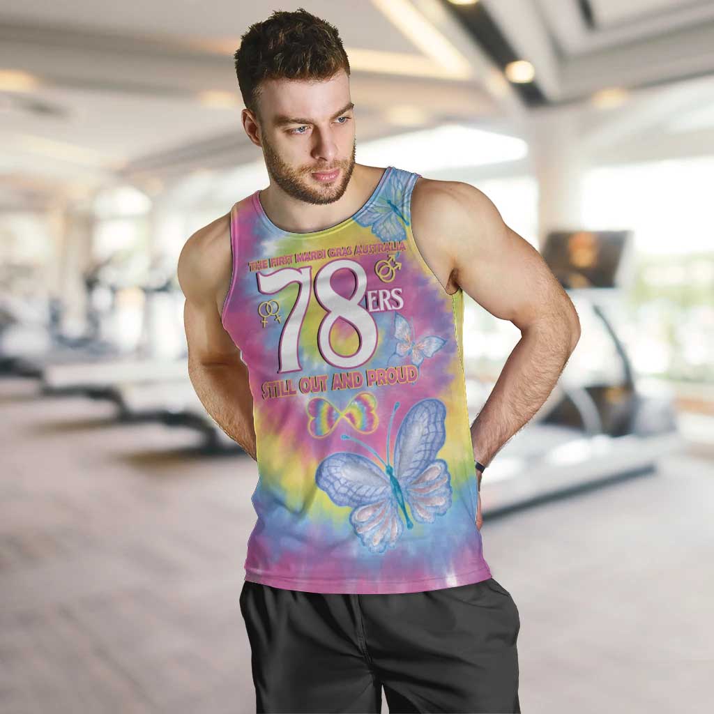 First Sydney Madri Gras Australia Men Tank Top 78ers Still Out And Proud - Wonder Print Shop