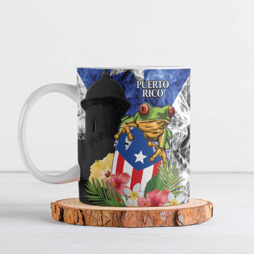 United States Puerto Rico Ceramic Mug USA Eagle Coqui Drum Tropical Flowers - Wonder Print Shop