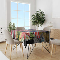 US Virgin Islands USA Half Flag Tablecloth Together We Grow Smoke Effect - Wonder Print Shop