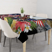 US Virgin Islands USA Half Flag Tablecloth Together We Grow Smoke Effect - Wonder Print Shop