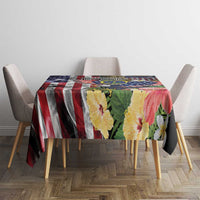 US Virgin Islands USA Half Flag Tablecloth Together We Grow Smoke Effect - Wonder Print Shop