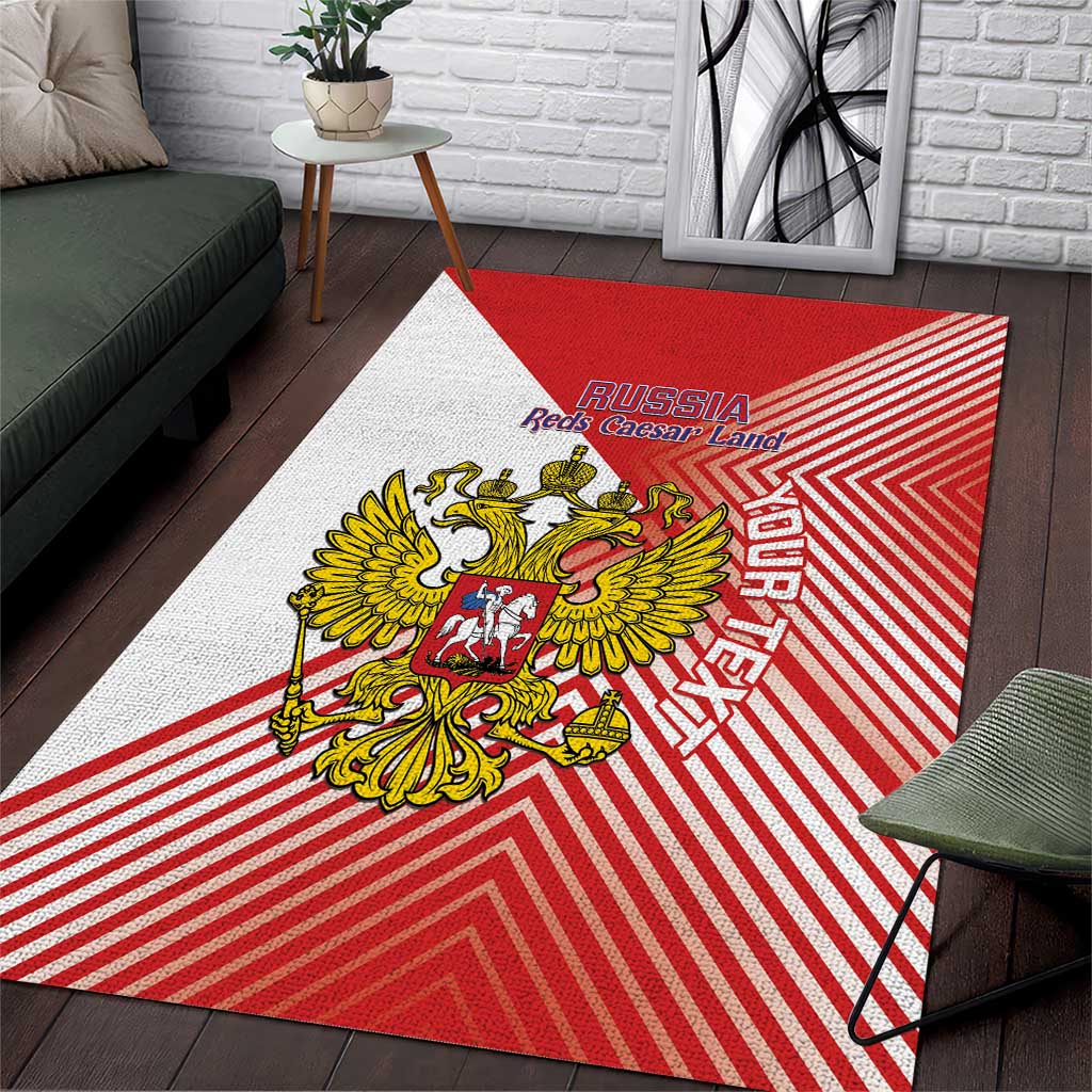 Custom Russia Volleyball Area Rug Reds Caesar Land Dynamic Style