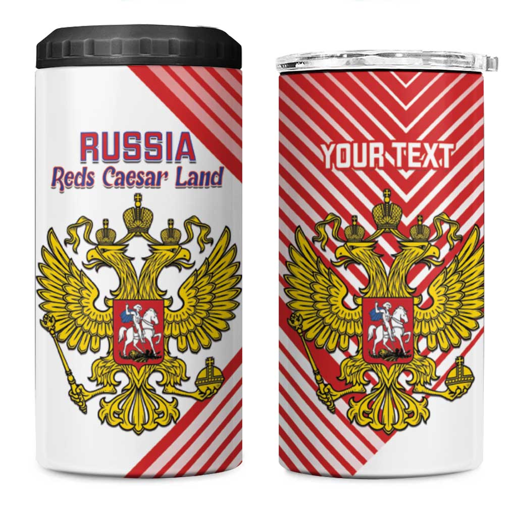 Custom Russia Volleyball 4 in 1 Can Cooler Tumbler Reds Caesar Land Dynamic Style