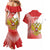 Custom Russia Volleyball Couples Matching Mermaid Dress and Hawaiian Shirt Reds Caesar Land Dynamic Style