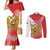 Custom Russia Volleyball Couples Matching Mermaid Dress and Long Sleeve Button Shirt Reds Caesar Land Dynamic Style