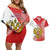 Custom Russia Volleyball Couples Matching Off Shoulder Short Dress and Hawaiian Shirt Reds Caesar Land Dynamic Style