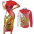 Custom Russia Volleyball Couples Matching Short Sleeve Bodycon Dress and Long Sleeve Button Shirt Reds Caesar Land Dynamic Style