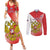 Custom Russia Volleyball Couples Matching Summer Maxi Dress and Long Sleeve Button Shirt Reds Caesar Land Dynamic Style