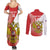 Custom Russia Volleyball Couples Matching Summer Maxi Dress and Long Sleeve Button Shirt Reds Caesar Land Dynamic Style