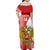 Custom Russia Volleyball Family Matching Off Shoulder Maxi Dress and Hawaiian Shirt Reds Caesar Land Dynamic Style