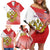 Custom Russia Volleyball Family Matching Off Shoulder Short Dress and Hawaiian Shirt Reds Caesar Land Dynamic Style