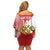 Custom Russia Volleyball Family Matching Off Shoulder Short Dress and Hawaiian Shirt Reds Caesar Land Dynamic Style