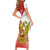 Custom Russia Volleyball Family Matching Short Sleeve Bodycon Dress and Hawaiian Shirt Reds Caesar Land Dynamic Style