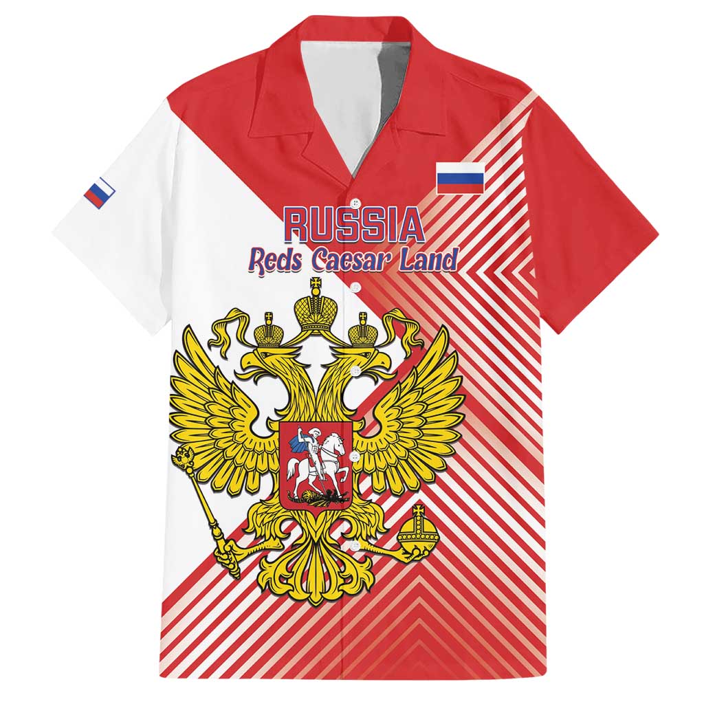 Custom Russia Volleyball Hawaiian Shirt Reds Caesar Land Dynamic Style