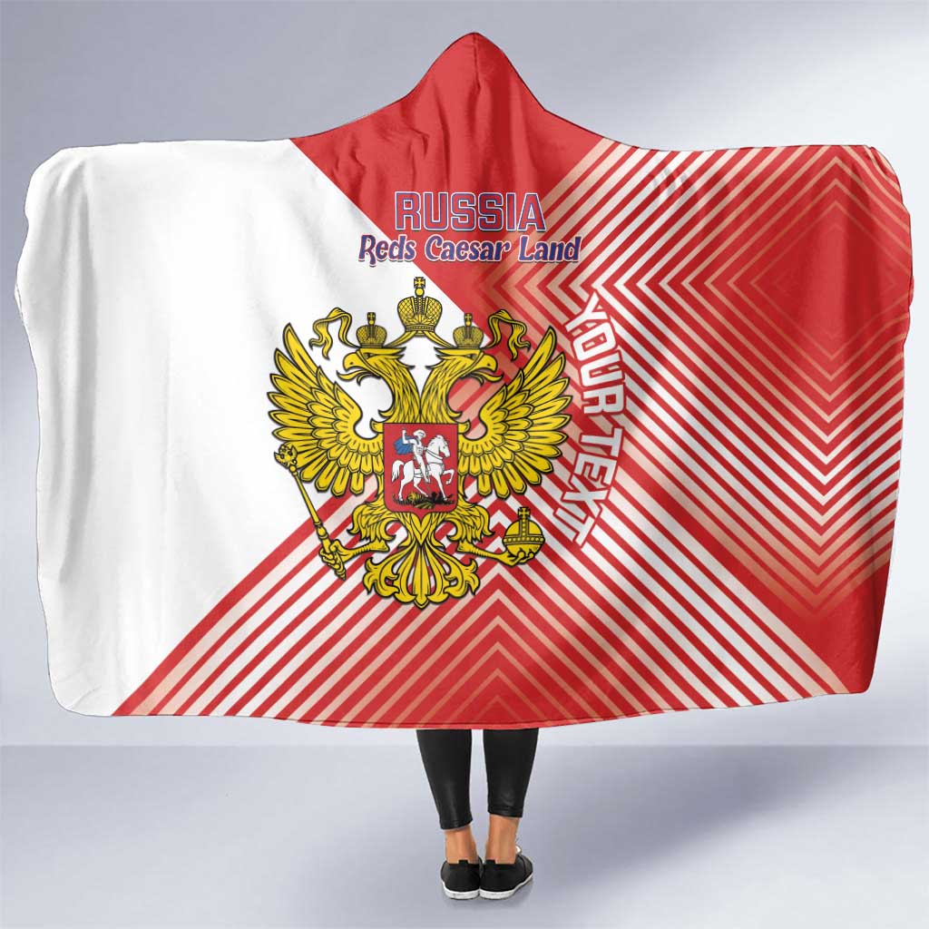 Custom Russia Volleyball Hooded Blanket Reds Caesar Land Dynamic Style