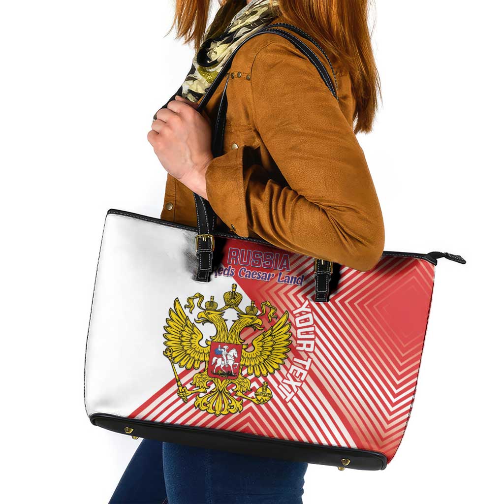 Custom Russia Volleyball Leather Tote Bag Reds Caesar Land Dynamic Style