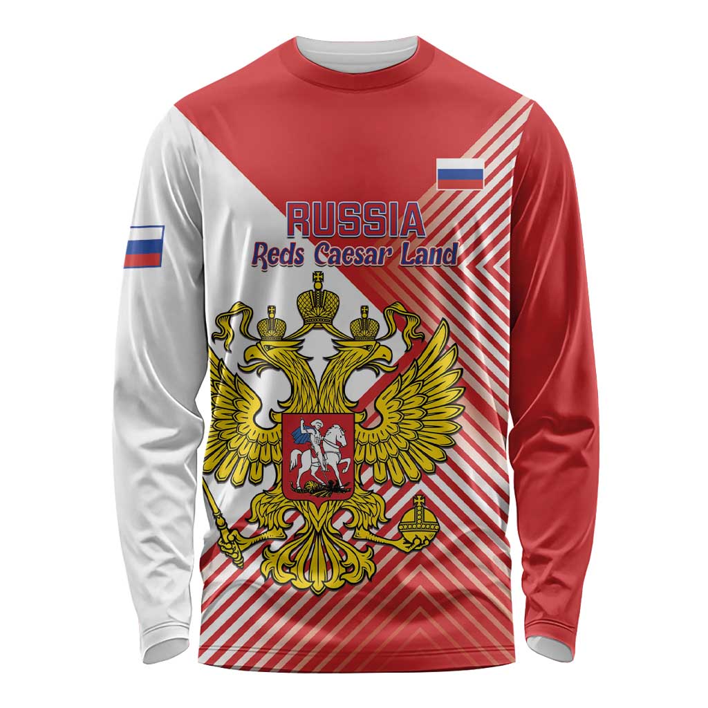 Custom Russia Volleyball Long Sleeve Shirt Reds Caesar Land Dynamic Style