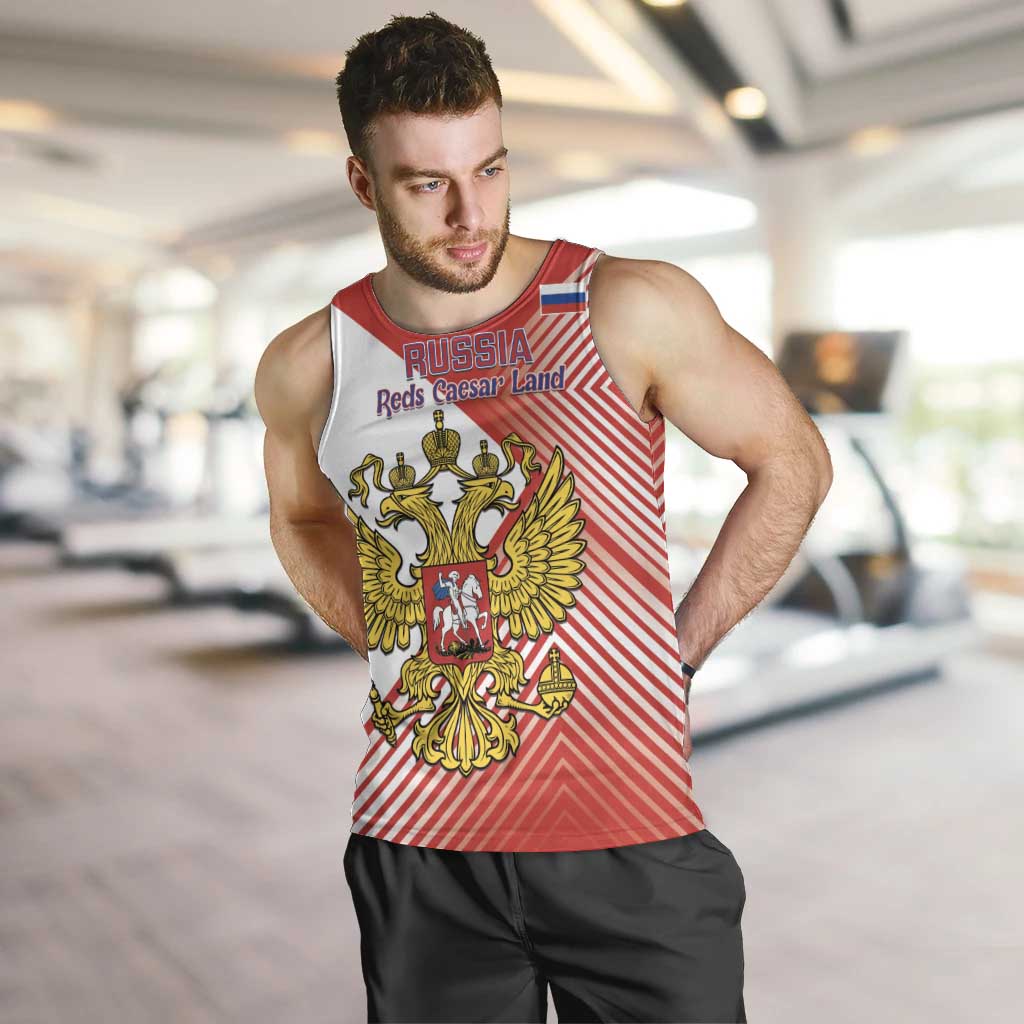 Custom Russia Volleyball Men Tank Top Reds Caesar Land Dynamic Style