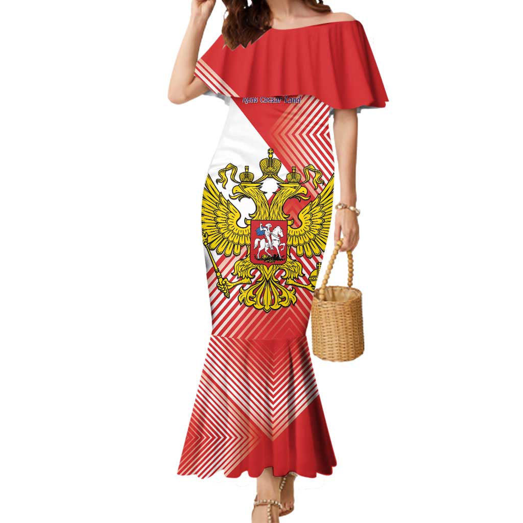 Custom Russia Volleyball Mermaid Dress Reds Caesar Land Dynamic Style