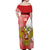 Custom Russia Volleyball Off Shoulder Maxi Dress Reds Caesar Land Dynamic Style