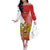 Custom Russia Volleyball Off The Shoulder Long Sleeve Dress Reds Caesar Land Dynamic Style